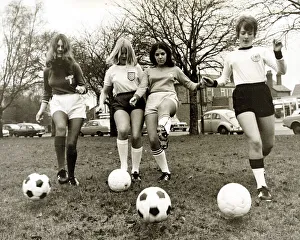 Women footballers wearing Umbro shirts Football girls Mexico