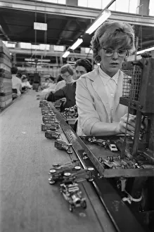 Toys Prints: Women part time workers on the production lines at the Lesney toy factory, Hackney Wick