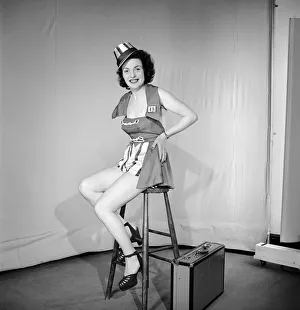 00062 Prints: Women wearing majorettes fancy dress. 1965 E46-002