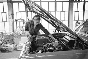 Women working on the Vauxhall Victor production line at the Vauxhall motor factory in