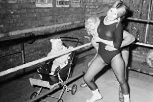 Women wrestlers Sybil Bowker gives her coach Bobby Barron a gripping time as 14 month
