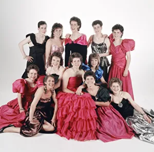 The womens Scotland international football squad dressed in evening wear