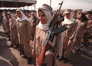 Iraq Prints: Womens Unit of the Volunteer Reserve Army in Iraq May 1998 Women in uniform