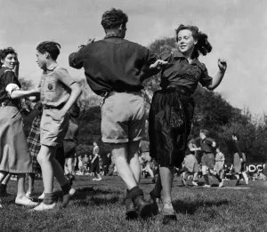 The Woodcraft Folk May Day Rally in a playing field next to Regents Park