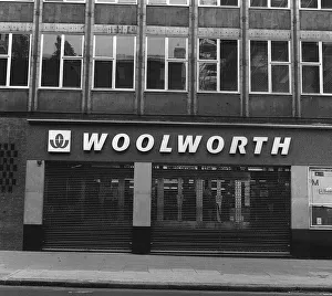Logos Prints: Woolworths June 1977 shop sign Shop front exterior Woolworth woolies