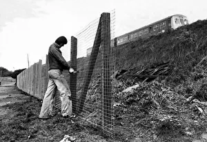 00369 Prints: Work has begun on 23rd May 1975, on a £7, 000 scheme to keep trespassers off a