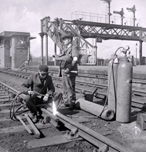 Work must go on day and night to keep the Bescot Marshalling Yard in tip-top condition