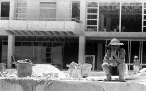 Building Site Prints: Work going on at the Hotel Road Beach on Corfu that Skytours of London said would be
