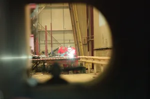 Work in progress at Hartlepool Steel Fabrications on the Gateshead Angel of the North