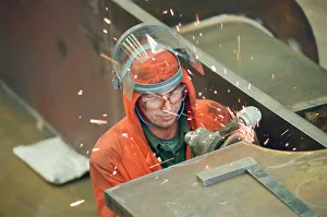 Work in progress at Hartlepool Steel Fabrications on the Gateshead Angel of the North