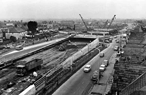 Work in progress on the North Road / Western Avenue interchange on the northern exit
