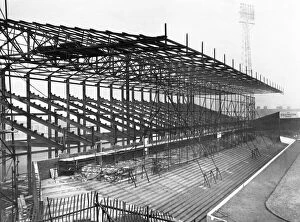 00469 Collection: Work under way on the new Railway End stand at St Andrews
