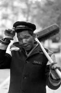 Is work wonderful?. Feature. A Kensington West London road sweeper Sam Inboli at work in