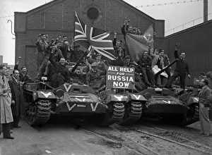 Workers at the Birmingham Railway Carriage and Wagon Company celebrate sending Valentine