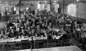 Some of the workers enjoying their mid-day break in the canteen of Highfield Tannery
