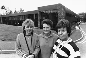 Workers of the Laura Ashley textiles factory Headquarters in in Carno