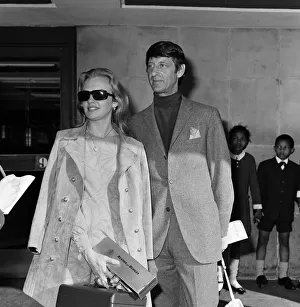 After a working holiday in Nice, Hayley Mills arrives back at London Airport today with