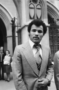 01409 Prints: World Boxing Champion John Conteh appeared at Law Courts today