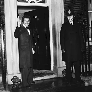 01409 Prints: World Boxing Champion John Conteh arriving at 10 Downing Street for a party