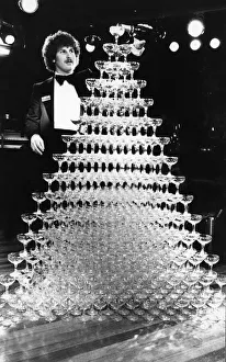 Men Only Prints: The world champagne fountain goes pop at Rotters night club in Liverpool