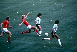 Dramatic Prints: World Cup 1982 Group 3 Argentina 0 Belgium 1 Maradona gets tackled