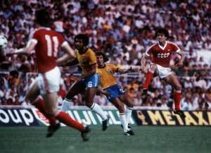 World Cup 1982 Group 6 Brazil 2 Russia 1 Andrei Bal takes