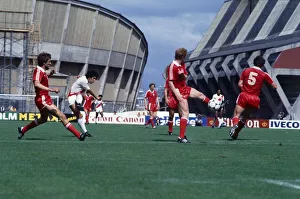 Shot Prints: World Cup 1982 Peru 1 Poland 5 A Peruvian player has a strike