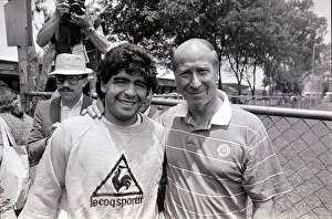 T Shirt Prints: World Cup 1986 in Mexico. Diega Maradona and all time England top goal scorer