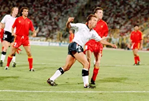 World Cup Prints: World Cup 1990 Last 16 England 1 Belgium 0 After Extra time David Platt