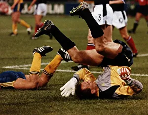 World Cup Prints: World Cup 1990 Scotland 2 Sweden 1 Group C Goalkeeper Jim Leighton of