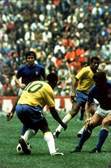 World Cup Prints: World Cup final 1970 Brazil 4 Italy 1 football Pele no 10