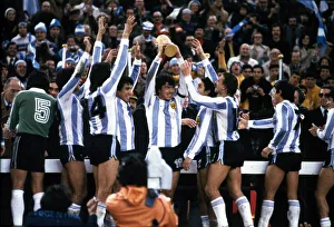 World Cup Final Holland v Argentina Argentine captain Passarella