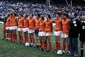 World Cup Final Holland v Argentina The Dutch team line up before the start of