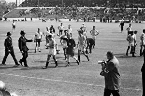 World Cup Football 1966 West Germany v Uruguay Referee Jim Finney calls for
