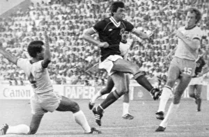 World Cup Prints: World Cup Football 1982 Scotland 1 Brazil 4 in Seville Dave Narey