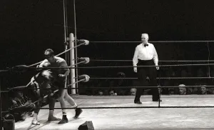 World heavyweight title fight between American champion Muhammad Ali