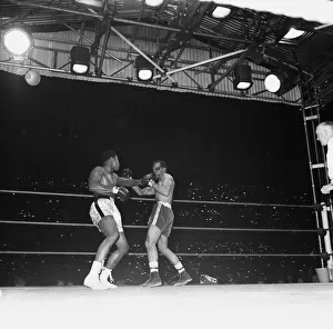 World heavyweight title fight between American champion Muhammad Ali