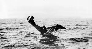 World War One German hydroplane disguised in American colours which was shot down by