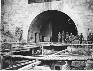 Tunnel Prints: World War One - Hindenburg line tunnel where the St Quentin canal runs underground troops