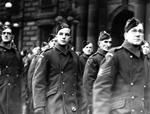 World War Two - Home Guard stand down parade in Glasgow December 1944