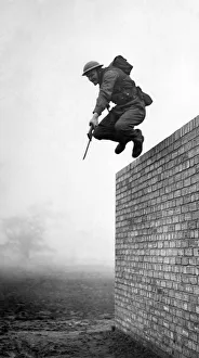 00113 Prints: World war II Army: Here is the tallest man at the Infantry Training School