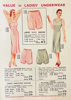 World War II Fashion 1939 womens underwear knickers