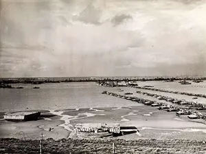 World War II Invasion of France - Operation Overlord The Mulberry harbour at Gold