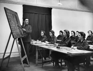 World War II Women. To free up men to fight at the front women are seen here attending