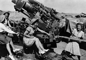 World War II: Women. Members of an ENSA Party called Melody and Rhythm