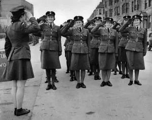 Parades Prints: World War II: Women. Six hundred Polish women have arrived in this country having spent