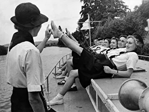 00043 Prints: World War II Women. Young girls of the sea scouts seen here keeping fit so they may join