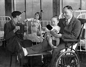 Disability Prints: World War II: Wounded. A / C Blythe, R. A. F and Guardsman Shancks