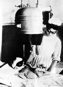 Sick Prints: World War One - A nurse working for the Save The Children Fund wearing protective goggles