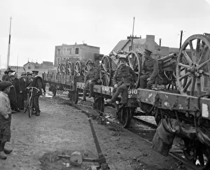 World War One; Outbreak September 1914 British soldiers seen here guarding